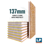 PANEL SIP 137 mm - OSB 9,5 APA PROTEC | PALO 2X5" CEP.