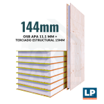 PANEL SIP 144 mm – OSB 11,1mm APA + TERCIADO EST. 15mm