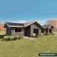Fachada exterior casa prefabricada SIP modelo Ensenada 80m2.